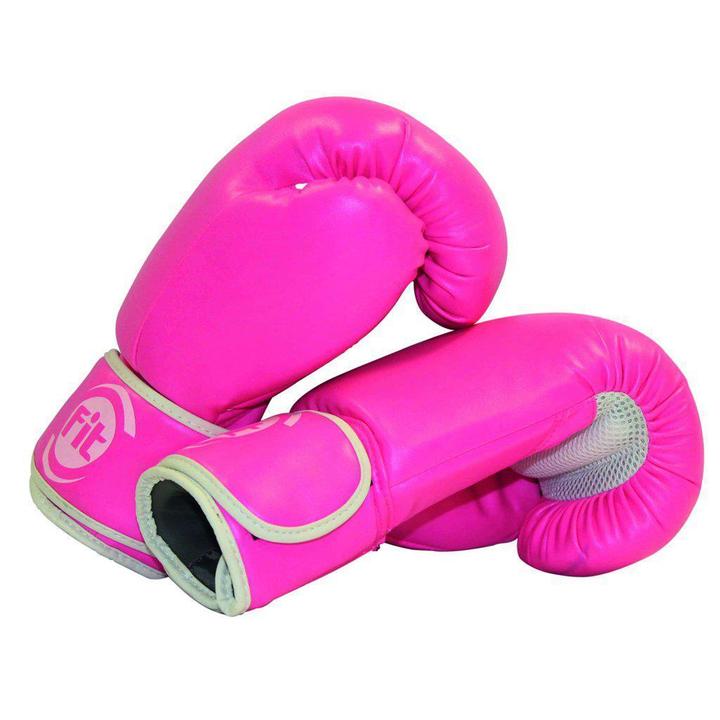 OFERTA - Guantes de boxeo color rosa y gris para interior exterior
