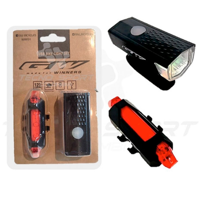 Luz LED Linterna de Bicicleta Delantera Trasera Recargable USB – DUERY